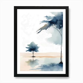 Watercolor Trees 2 Art Print