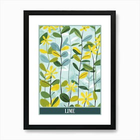 Lime Tree Flat Illustration 4 Poster Art Print