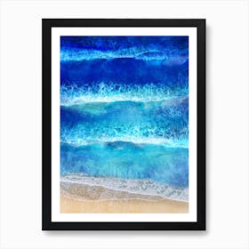 Ocean Art Print, Beach Poster, Ocean Waves Aerial, Ocean Wall Art, Nautical Wall Decor, Sea Poster, Water Print, Ocean Art, Aerial Beach Art Print