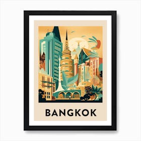 Bangkok 4 Vintage Travel Poster Art Print