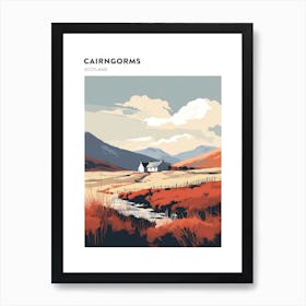 Cairngorms National Park Scotland 4 Hiking Trail Landscape Poster Art Print