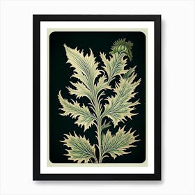 Artemisia Leaf Vintage Botanical 1 Art Print