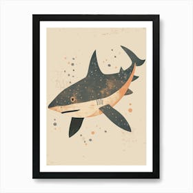 Cute Muted Pastels Shark 2 Art Print