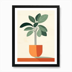 Seamless Plant In A Pot Art Print