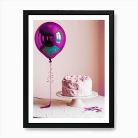 Purple Balloon Art Print