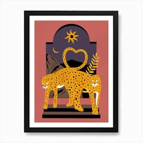 Cheetah Love Art Print