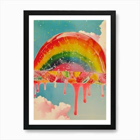 Retro Rainbow Jelly Slice 2 Art Print
