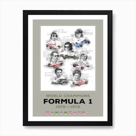 World Champions 1970 - 1979 Art Print