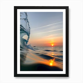 Sunset In The Ocean-Reimagined 2 Art Print