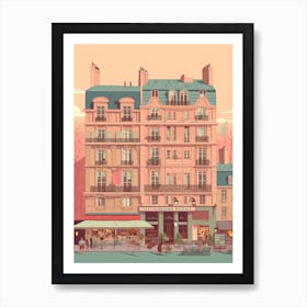 Paris France Travel Illustration 2 Art Print
