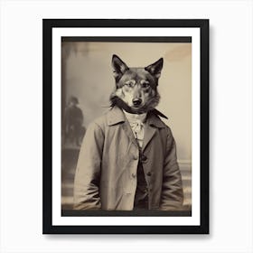 Portrait Of A Wolf Art Print