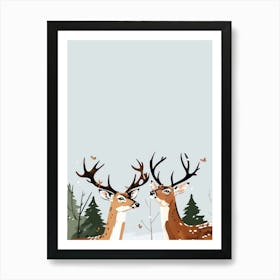 Deer In The Woods 7 Art Print