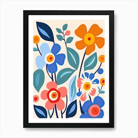 Sunshine and Petals: A Colorful Tribute, Inspired by Henri Matisse Art Print