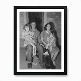 Young Man, His Wife And Children Art Print