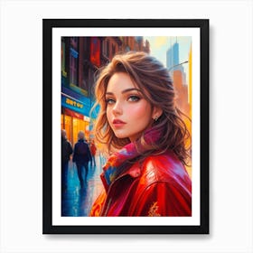 Dreamshaper V7 An Ultra Realistic Painting Of A Gorgeous Girl 1 Art Print