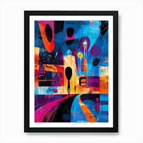 The Scream – Geometric Abstract Expressionism Poster Art Print