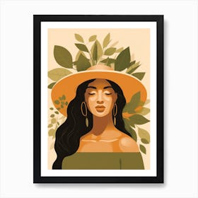 Woman In A Hat 24 Art Print