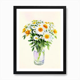 Daisies 1 Vintage Flowers Flower Art Print