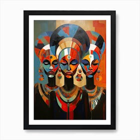 Three African Tribe Women Art Print