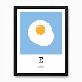 The Food Alphabet – E Art Print