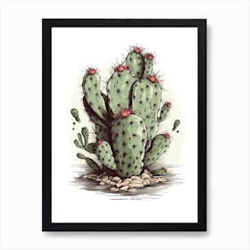 Surreal Cactus Art Print