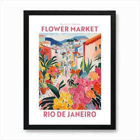 Rio De Janeiro Brazil Flower Market Floral Art Print Travel Print Plant Art Modern Style Art Print