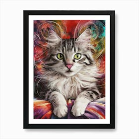 Cat Painting Art Print