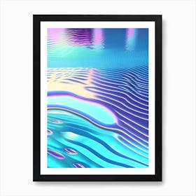 Swimming Pool Pattern, Water, Waterscape Holographic 2 Art Print
