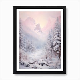 Dreamy Winter Painting Yosemite National Park United States 4 Art Print