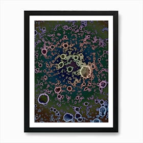 Alcohol Ink Abstraction Purple Cosmos 1 Art Print