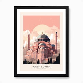 Hagia Sophia Istanbul Turkey Travel Poster Art Print