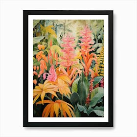 Tropical Plant Painting Cast Iron Plant 2 Art Print