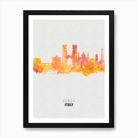 Genoa Italy City watercolor Art Print