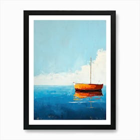 Sailboat Canvas, Greece Art Print