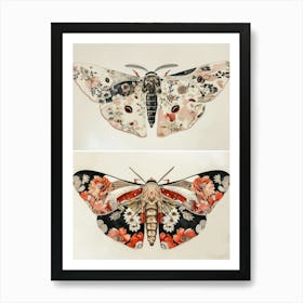 Shimmering Butterflies William Morris Style 9 Art Print