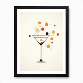 Mid Century Modern Manhattan Floral Infusion Cocktail 1 Art Print