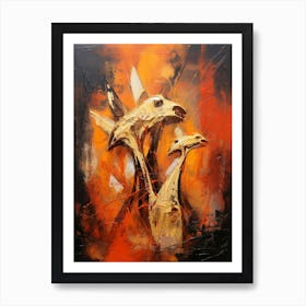 Giraffe Abstract Expressionism 3 Art Print