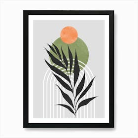 Geometric and floral composition 10 Art Print