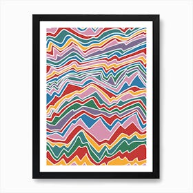 Rainbow Mountains Art Print