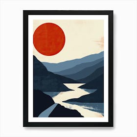 Mountains, Scandinavian Simplicity Art Print