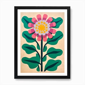 Cut Out Style Flower Art Everlasting Flower 3 Art Print