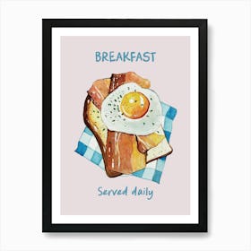 Breakfast Served Daily Kitchen Print Art Print