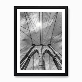 New York City Brooklyn Bridge in Detail Art Print