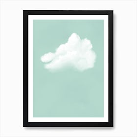 Cloud Sky Green Art Print