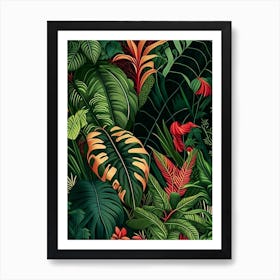 Jungle Patterns 5 Botanicals Art Print