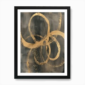 Gold Swirls Art Print