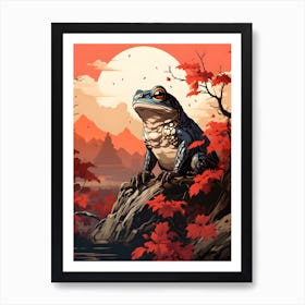 Frog In Autumn Art Print