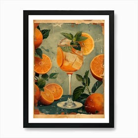 Oranges In A Glass 8 Art Print