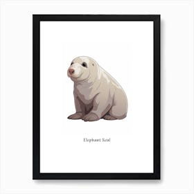 Elephant Seal Kids Animal Poster Art Print
