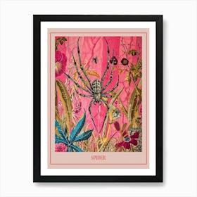 Floral Animal Painting Spider 3 Poster Art Print
